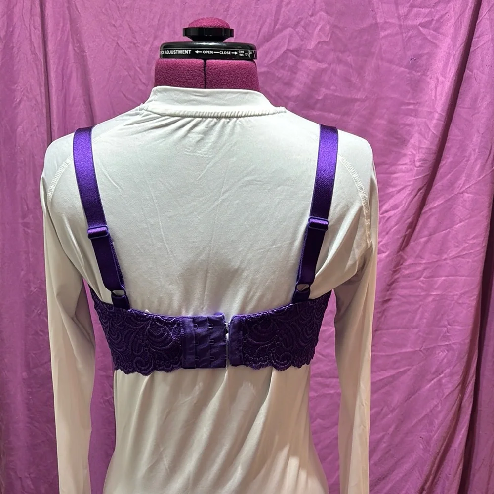 NWT ADORE ME Purple Lace Women's Bra Size 36DDD Very Sexy
